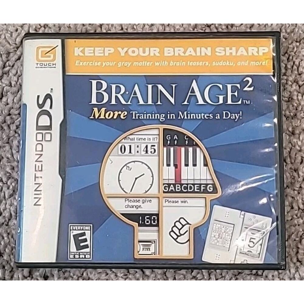 Brain Age 2 Nintendo DS Game Tested Working Authentic